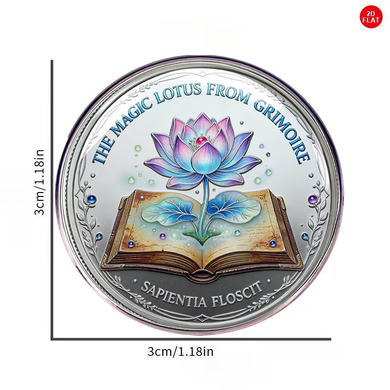 Minimalist Lotus Design Enamel Badge Brooch